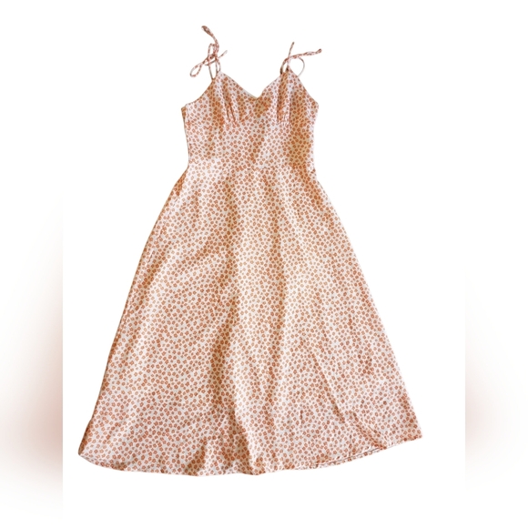 CIDER Peach Floral A Line Dress Small - Picture 1 of 4